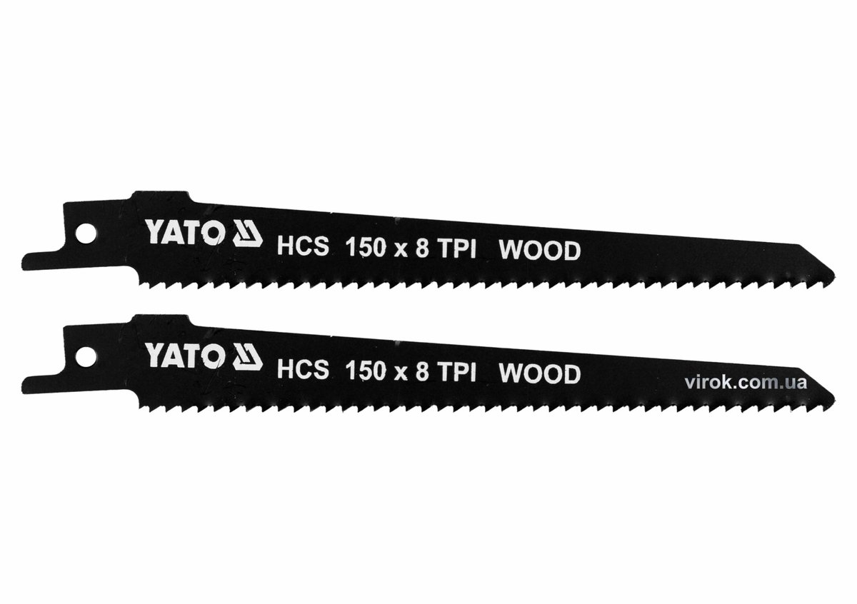 YATO Полотна по дереву, до шаблевої пили YATO : l= 150 мм, h= 1 мм, 8 зубів/1", 2 шт.  | YT-33923