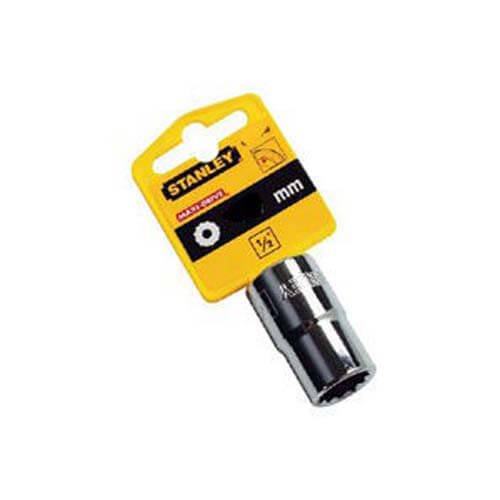 STANLEY Головка торцевая 1/2"х 12мм, с двенадцатигранным профилем, метрическая, в блистере.