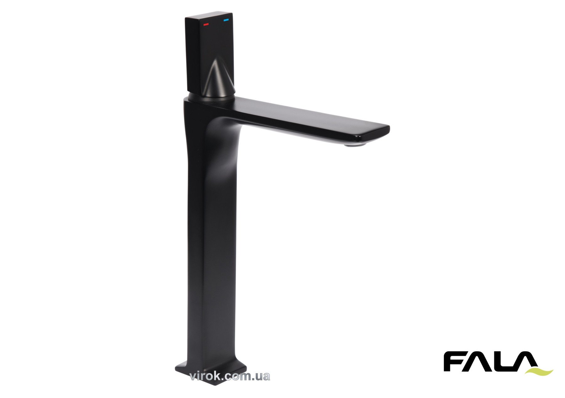 FALA Змішувач води для умивальника високий "NOIR 2" з кульовим регулятором, латунний корпус  | 75886