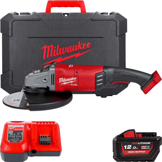 MILWAUKEE Шліфмашина кутова акумуляторна , M18 FLAG230XPDB-121C, Ø230мм  | 4933464115