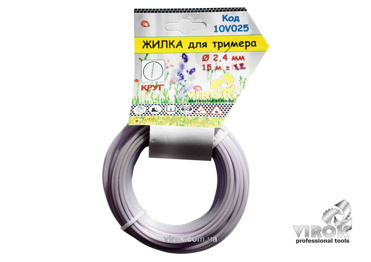 VIROK Жилка для тримера "КРУГ" TM : Ø= 2.7 мм, l= 15 м | 10V026
