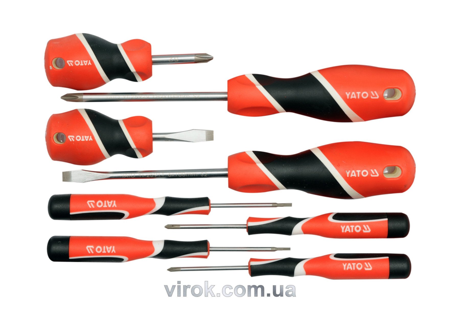 YATO Набір викруток YATO : ( SL(4), PH(4) ). 8 Шт.  | YT-25980