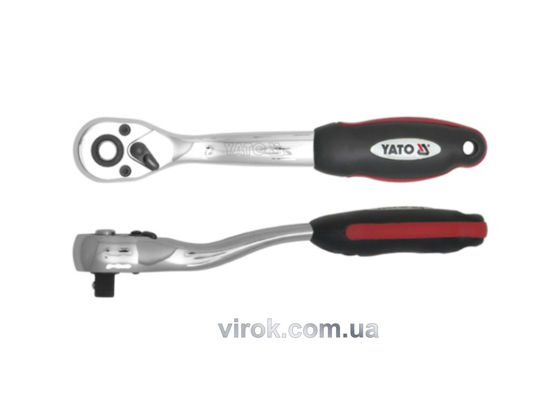 YATO Тріщатка YATO : квадрат 1/2", L= 250 мм, 72T, вигнута ручка  | YT-0318