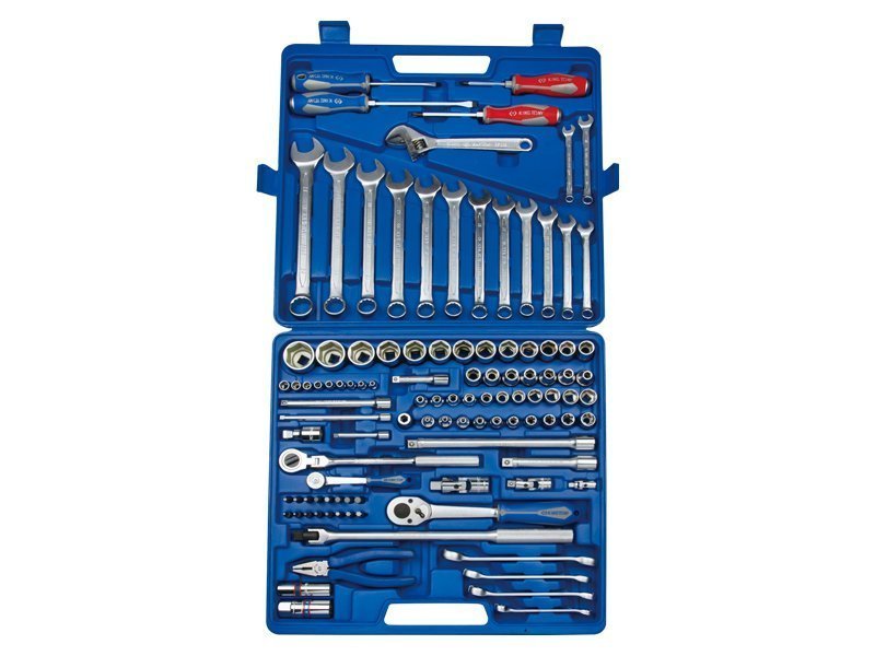 KING TONY Набор инструментов универсальный 107 ед 1/2" 3/8" 1/4" 6-ти гранные (снято с производства)