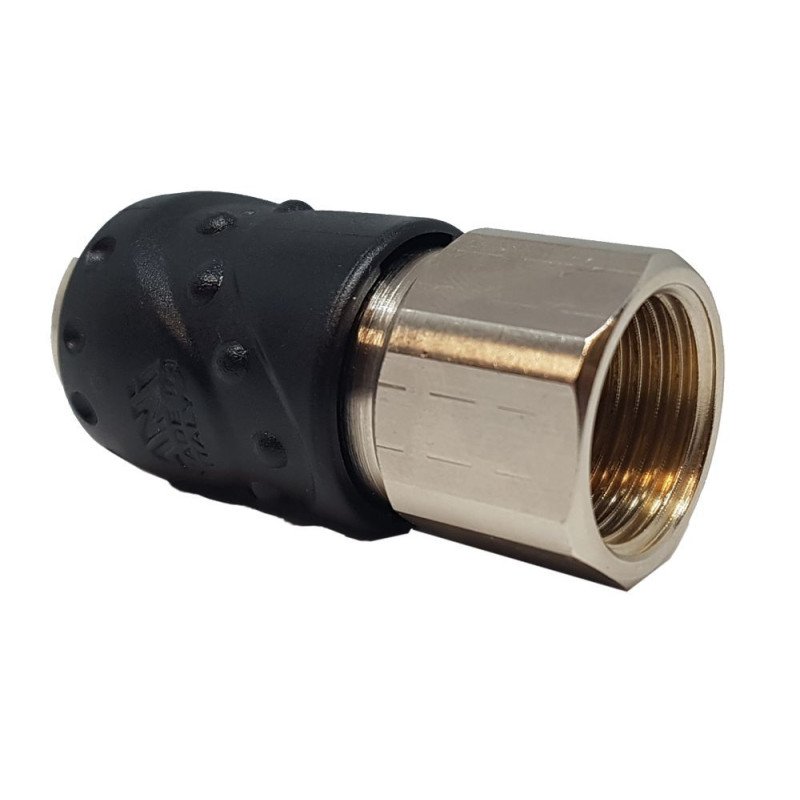 ANI Spa Разъём б/с 17/E D.8, тип "мама", соед. "ёлочка" под резиновый шланг с внутр. Ø6мм, обрезинен