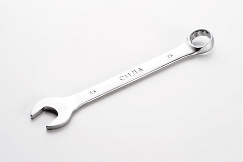 Ключ рожково-накидной полированный CrV 23мм СИЛА