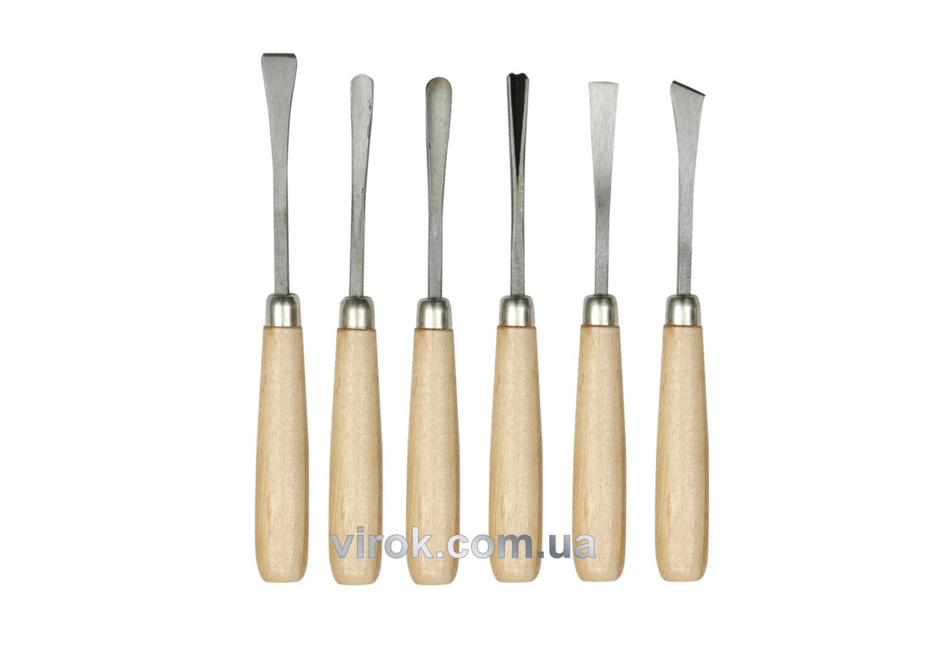 VOREL Стамески фігурні з дерев. ручкою, (набір) 6 шт.  | 25700
