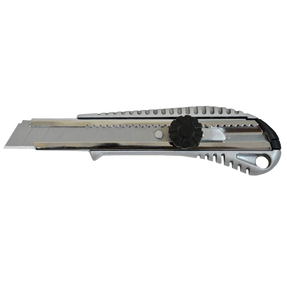 Ніж металевий з обертовим фіксатором зміцнений 18мм Favorit | 13-270