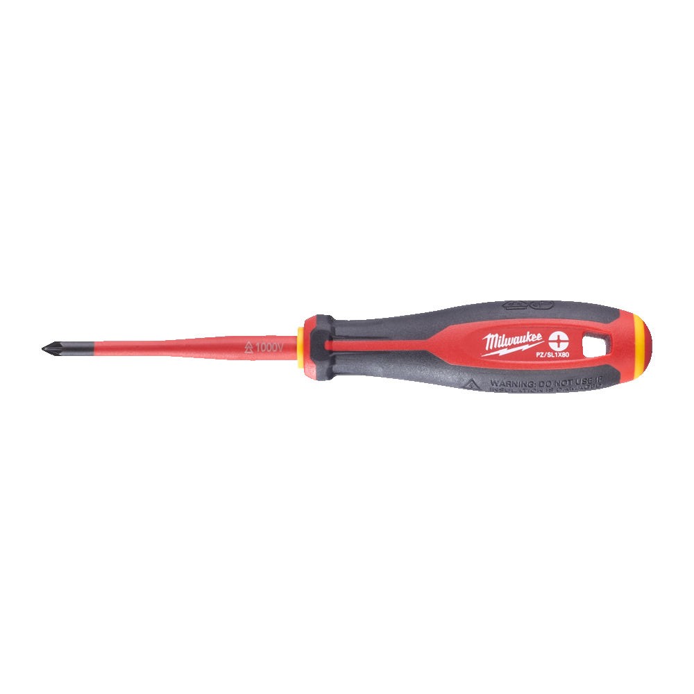 MILWAUKEE Викрутка VDE діелектричнаPZ/SL1х80мм (замена на 4932464057) | 4932478735