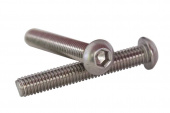 Винт нержавеющий с полукруглой головкой и внутренним шестигранником ISO 7380-1 M 6x 10 A2