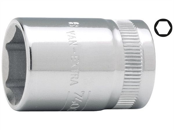 BAHCO 7400SM-13 Головка торцевая 6-ти гранная 13 мм; квадрат3/8"; динамический профиль.