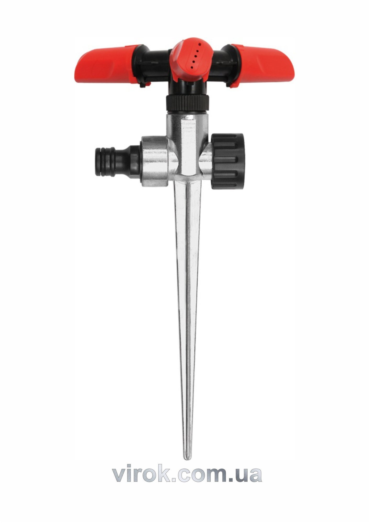 YATO Зрошувач обертовий 3-сторонній YATO на кілку, до шлангу 1/2", межа дії- 12 м, ABS-пластик +цинк