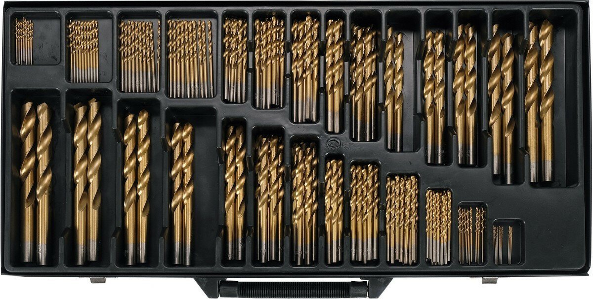 YATO Свердла по металу титанові YATO : HSS-TiN Ø= 1-13 мм. компл. 190 шт  | YT-44677