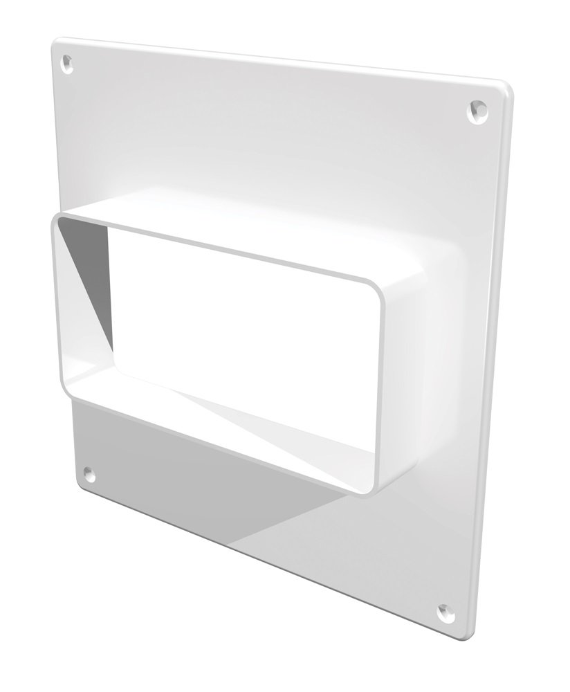 60-444 Площадка торцева пластикова для прямих каналів, фланець, 60х120 мм, 180х250 мм (612ПТГ) | Эра
