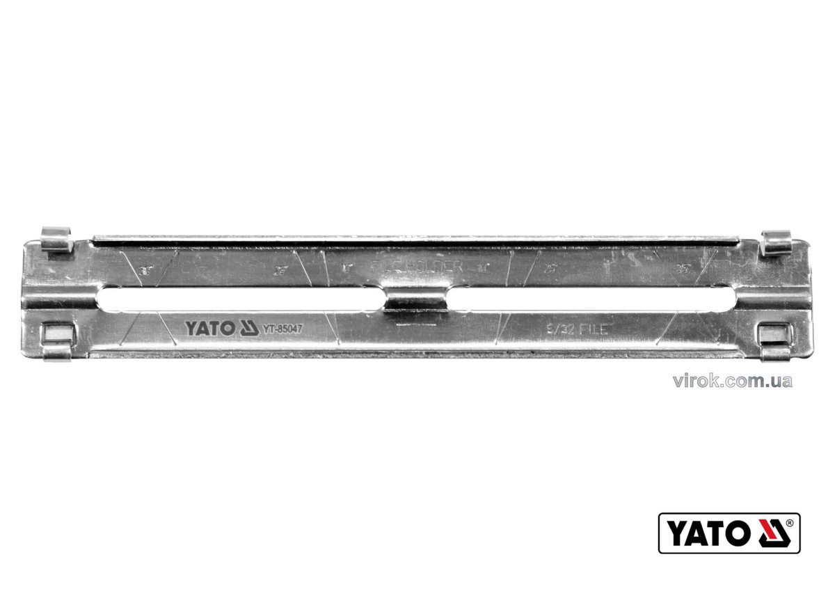 YATO Направляюча до напильника YT-85025 YATO : Ø=4 мм, 190х30 мм, під кути 10°,25°,30°,35°, кліпс  |
