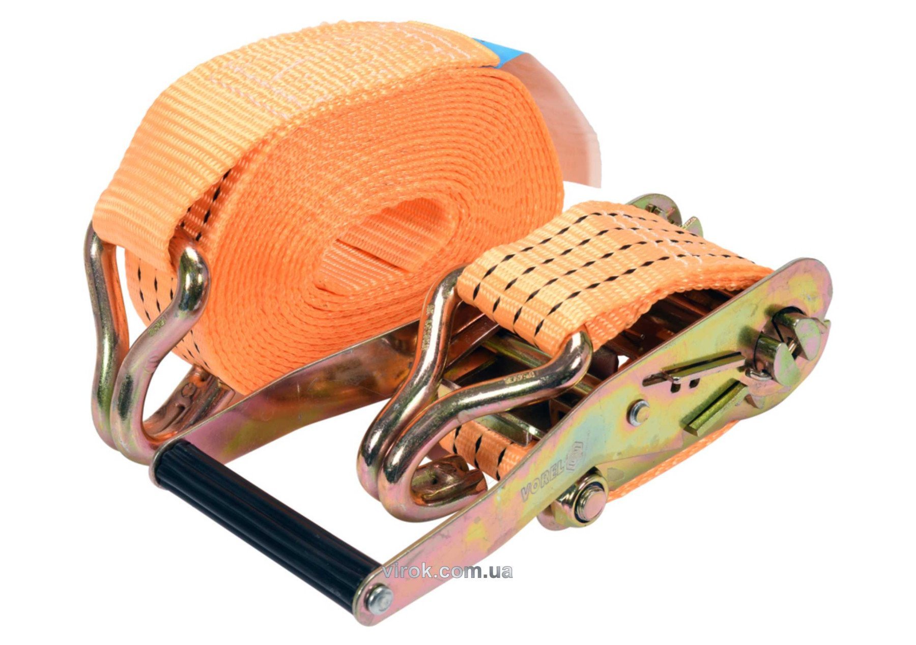 VOREL Пас для кріплення багажу з тріщаткою : сила натягу- 2000/4000 daN, 6 м х 50 мм, 2 шт.  | 82409