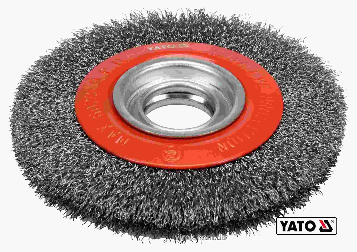 YATO Щітка зачисна дискова : Ø=150/32 мм з нержавіючої сталі. 6200 об/хв
