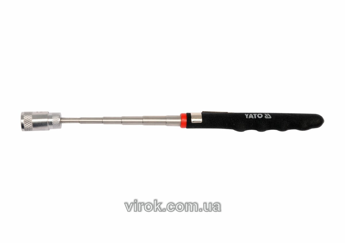 YATO Схоплювач магнітний на телескопічному тримачі l= 190-800 мм YATO з LED підсвіткою  | YT-06611