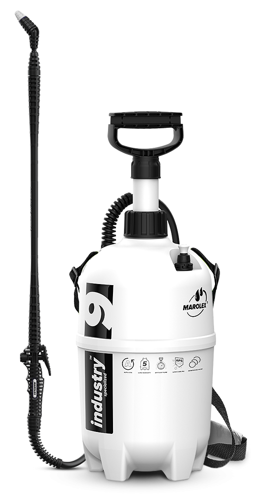 MAROLEX Оприскувач ранцевий Industry Acid line 9: 9L 0,4MPa,FPM. штанга 65-111см,шланг170см  | S103.