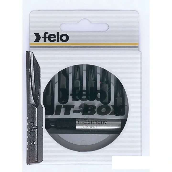 Набор бит 25 мм SL / PZ1 / PZ2 / PH1 / PH2 / + маг. держатель, 1/4 , С 6.3, 9шт