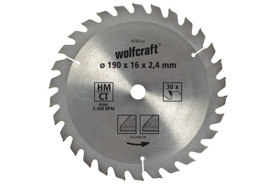 Wolfcraft полотно дисковой пилы Ø 130 x 16 x 2,4 // 6730000