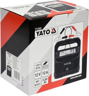 YATO Зарядний прилад YATO : 12V, 12А, 6-200Ah  | YT-8302