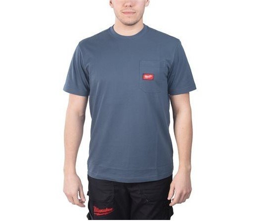 MILWAUKEE Футболка с короткими рукавами синяя размер XL | 4932493016