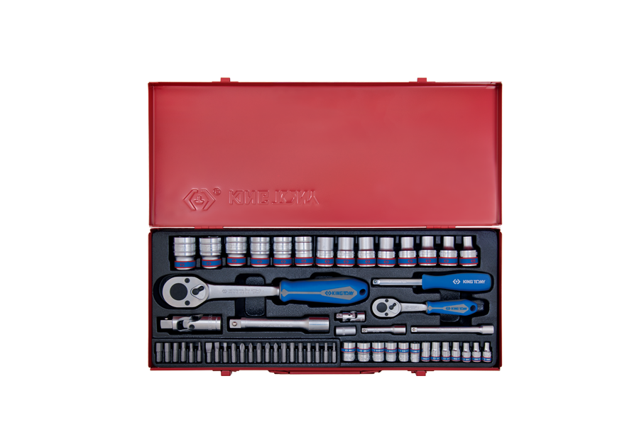 KING TONY Набор головок1/4"&1/2"DR.58 предметов | 7558MR