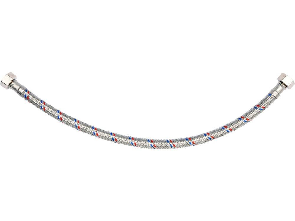 Шланг водопровідний з опліткою з нерж сталі FALA l= 400мм, Ø= 8/12, з'єднання F-3/8" х F-3/8" 1 МПа