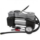 Мінікомпресор автомобільний 2-х поршневий 12В, 10 бар, 60 л/хв, клеми, Miol