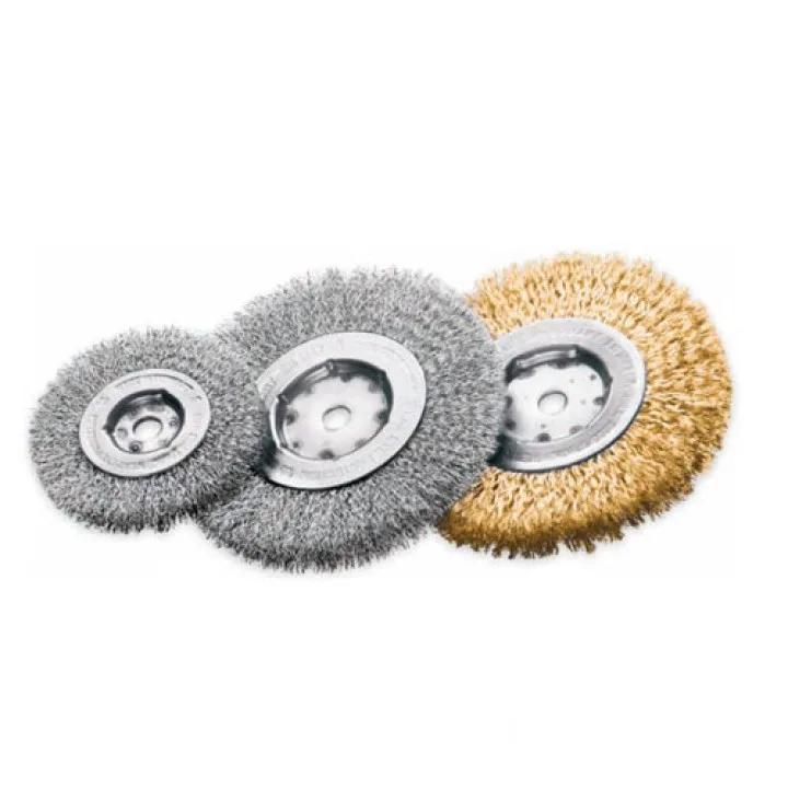 Щетка цилиндрическая 150х14х12-30 мм, стальная проволока 0.3 мм, 6000 об / мин LESSMANN