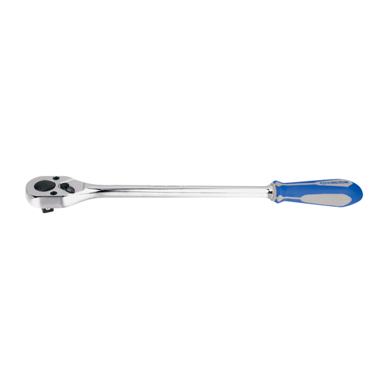 KING TONY Трещотка 1/2" длинная 375мм (обрезиненная рукоятка) | 4768-15G