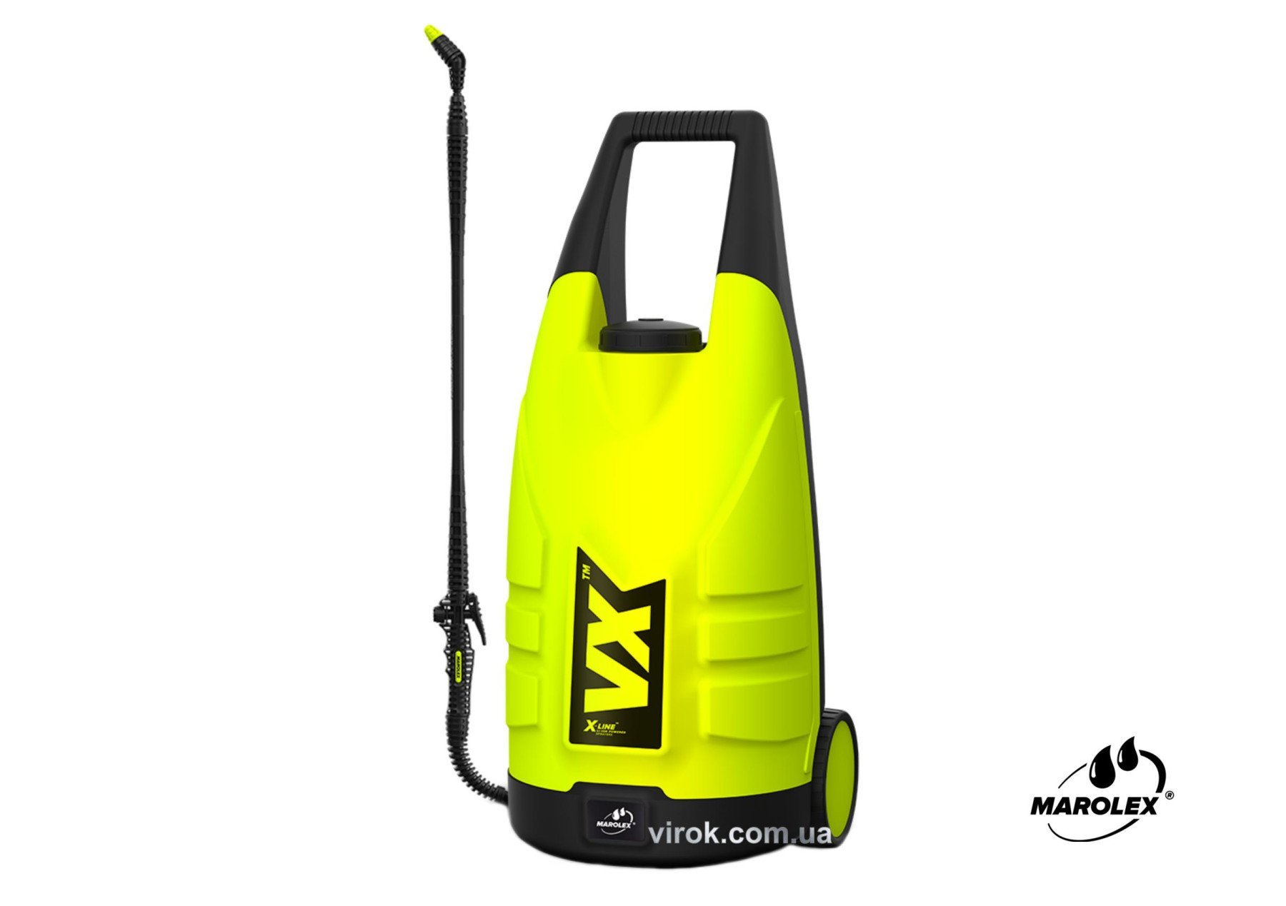 MAROLEX Оприскувач акумуляторний на колесах VX : 20л, Li-Ion 3.4 A*h (4,5год) (з композ захистом) | 