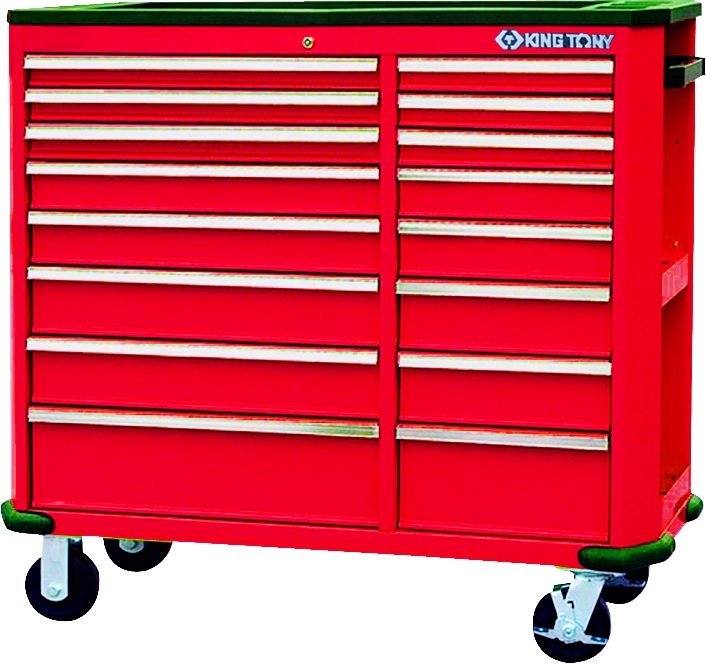 KING TONY Тумба инструментальная 16 полочная двойная. | 87B31-16BA