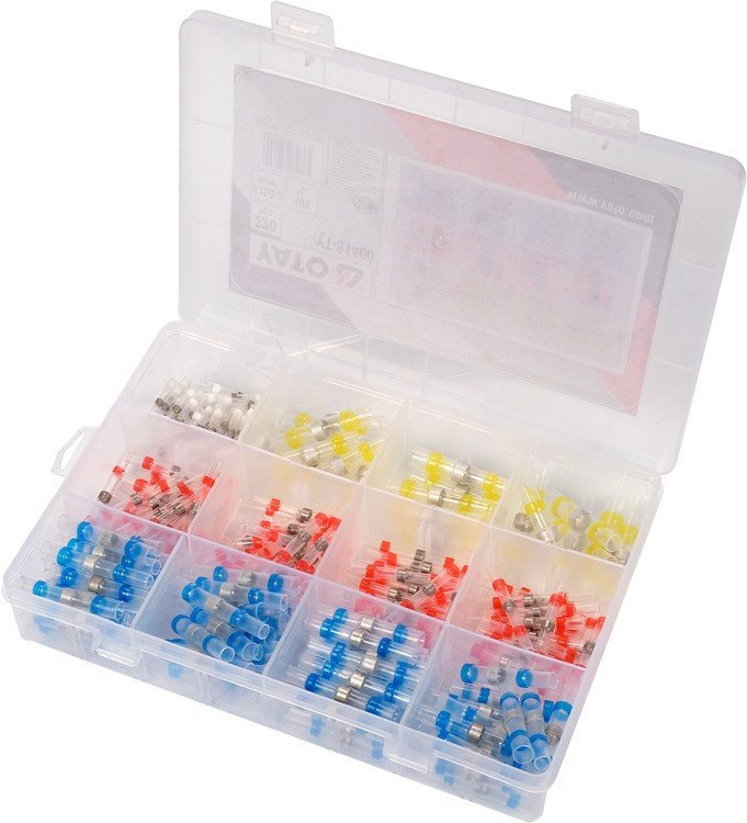 YATO Кембрики термоусадні при t≤ 105°C з припоєм YATO, для провідників 0,25- 6,0 мм², 220 шт  | YT-8