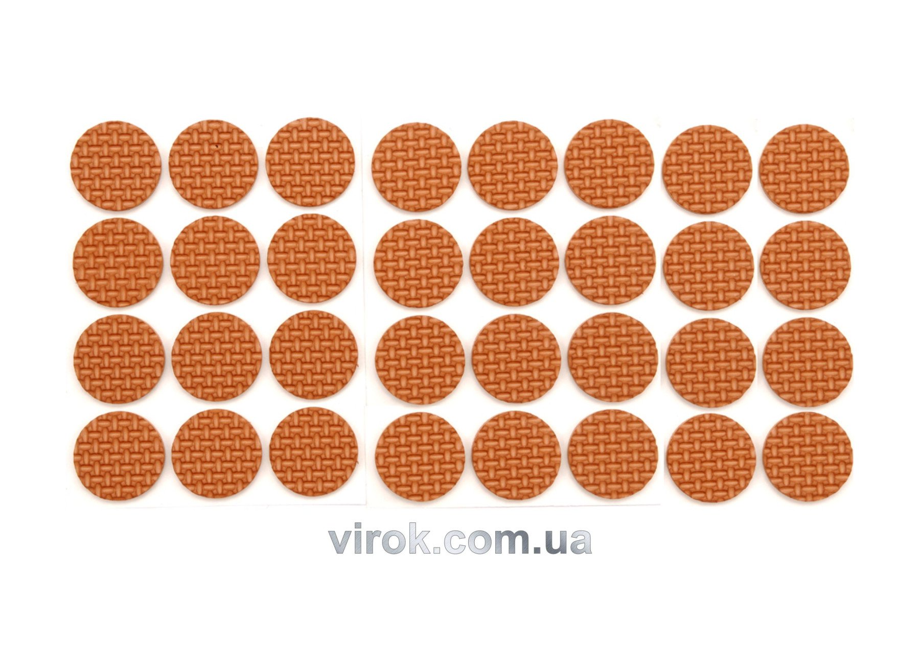 VOREL Наб. самокл. протекторов 18мм/32шт-корич 74881