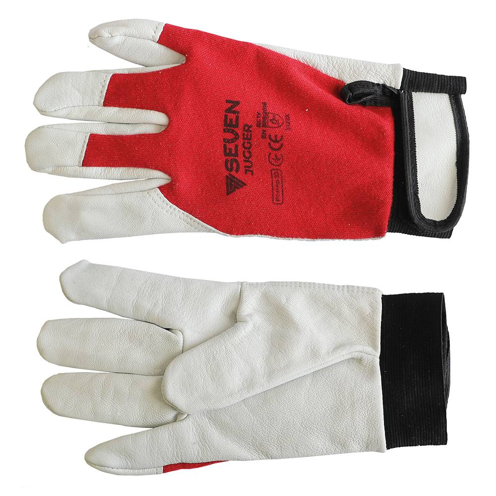 Рукавиці робочі комбіновані тканина/біла шкіра JUGGER, р.10 Україна | 16-181