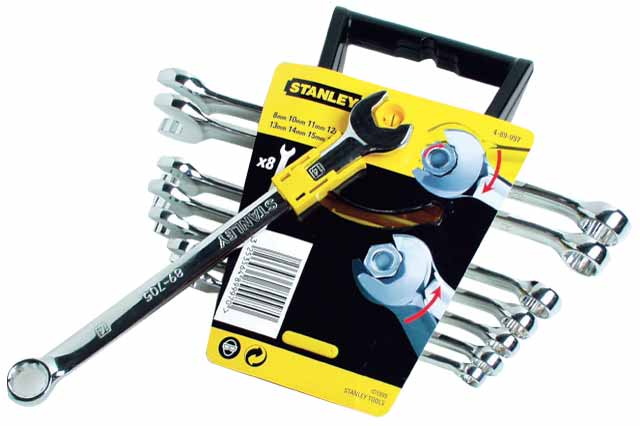 STANLEY 4-89-997 Набор ключей комбинированных с акселератором 8 ед. (8,10,11,12,13,14,15,16мм)