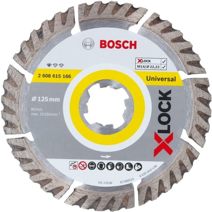 Круг алмазний відрізний Bosch X-LOCK Standard for Universal (125х22х2 мм, універсальний) (2608615166