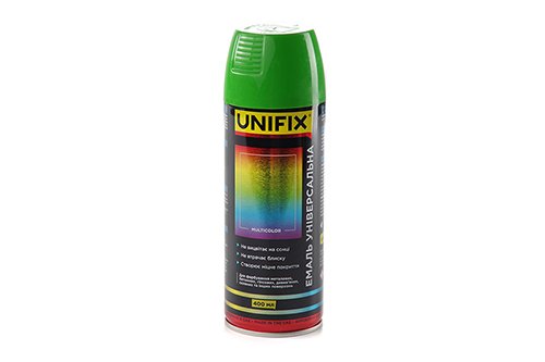 Эмаль универсальная акриловая RAL 6018 Желто-зеленый гл. 400мл UNIFIX