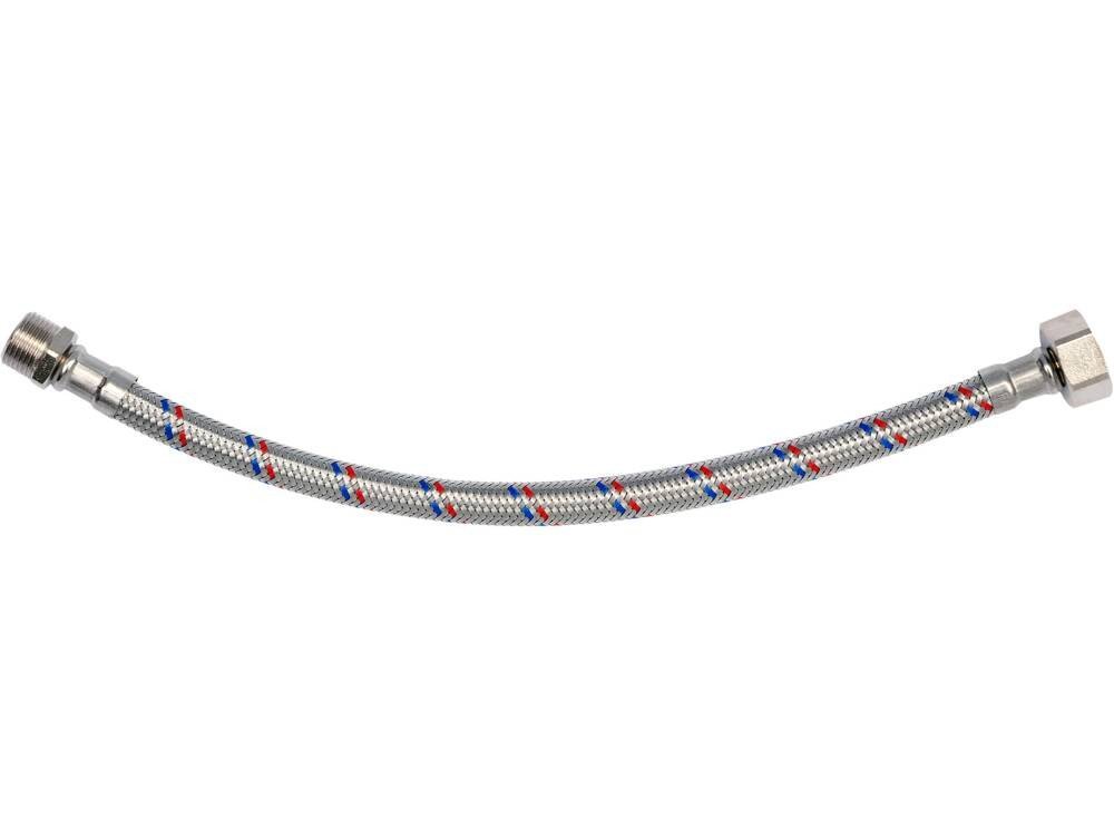 Шланг водопровідний з опліткою з нерж сталі FALA l= 300 мм, Ø= 8/12, з'єднання F-1/2" х M-3/8" 1 МПа