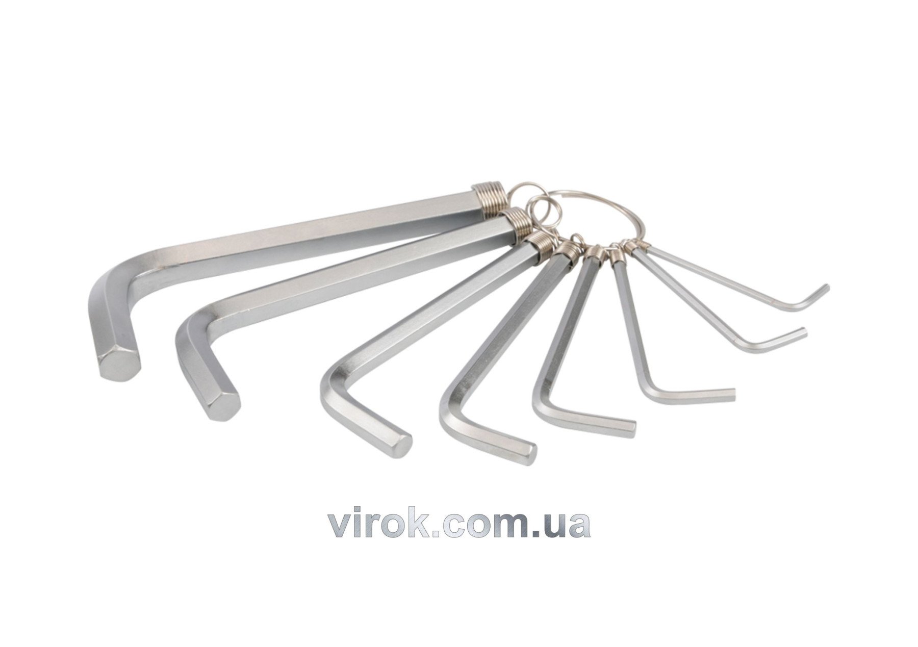 YATO Ключі 6-гранні Г-подібні YATO : Cr-V, М2-10 мм, 8 шт.  | YT-0503