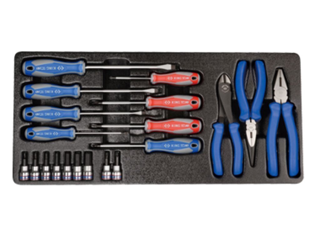 KING TONY Набор инструмента комбинированный отверток и пасатиж 20 предметов | 9-90220MR