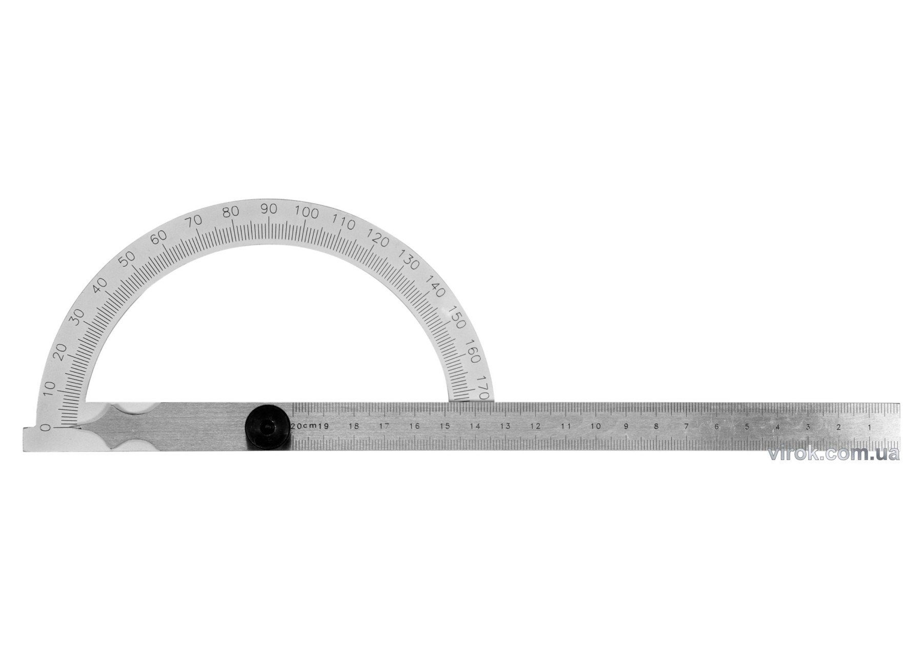 YATO Кутомір- транспортир з лінійкою YATO; 150 х 250 мм, діапазони: кут- 0-180°, відстань- 0-200 мм 