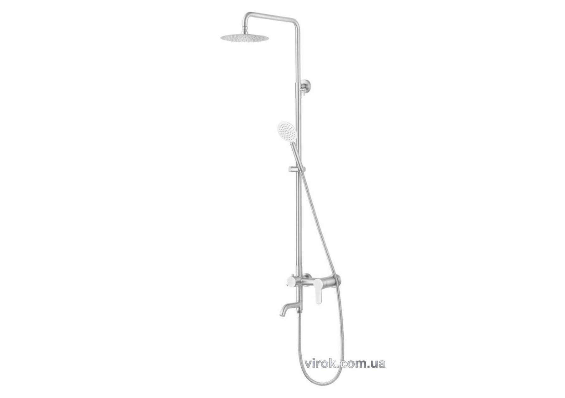 FALA Душовий комплект STEELY 3 : 2 функції, регульована висота 91- 121 см  | 75664