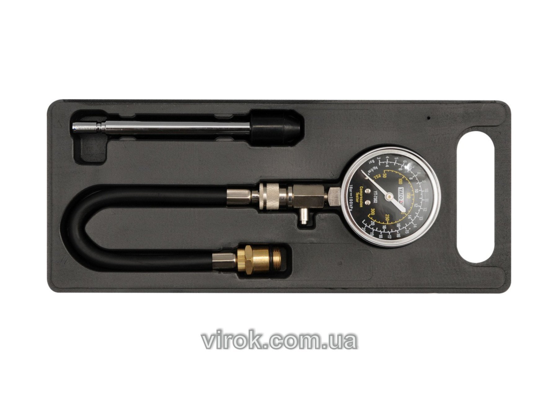 YATO Компресометр для бензинових двигунів YATO з подовжувачами з різьбами  | YT-7302