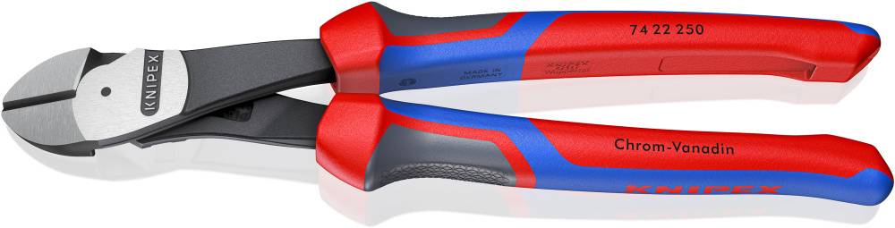 KNIPEX Кусачки бокові (бокорізи) особливої потужності, загнуті під кутом 12 градусів, діаметр 4,6мм,