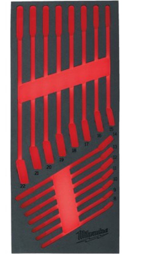 MILWAUKEE Ложемент для ключів рожково-накидних MAX BITE (на 15шт.), №3 | 4932493667