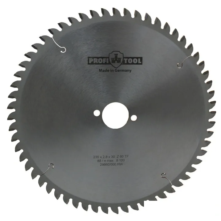 Диск пильный универсальный 235х2.8х2.2х30 мм, Z=60, форма зуба TF (TCG), поперечный рез PROFITOOL