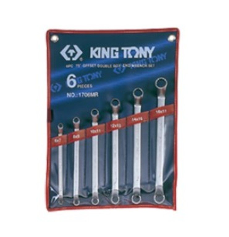 KING TONY Набор ключей накидных 6шт. (6-17 мм) | 1706MR